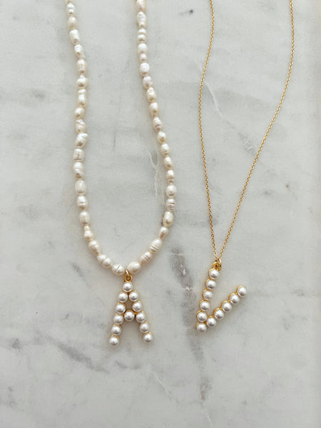 PEARL LETTER NECKLACE