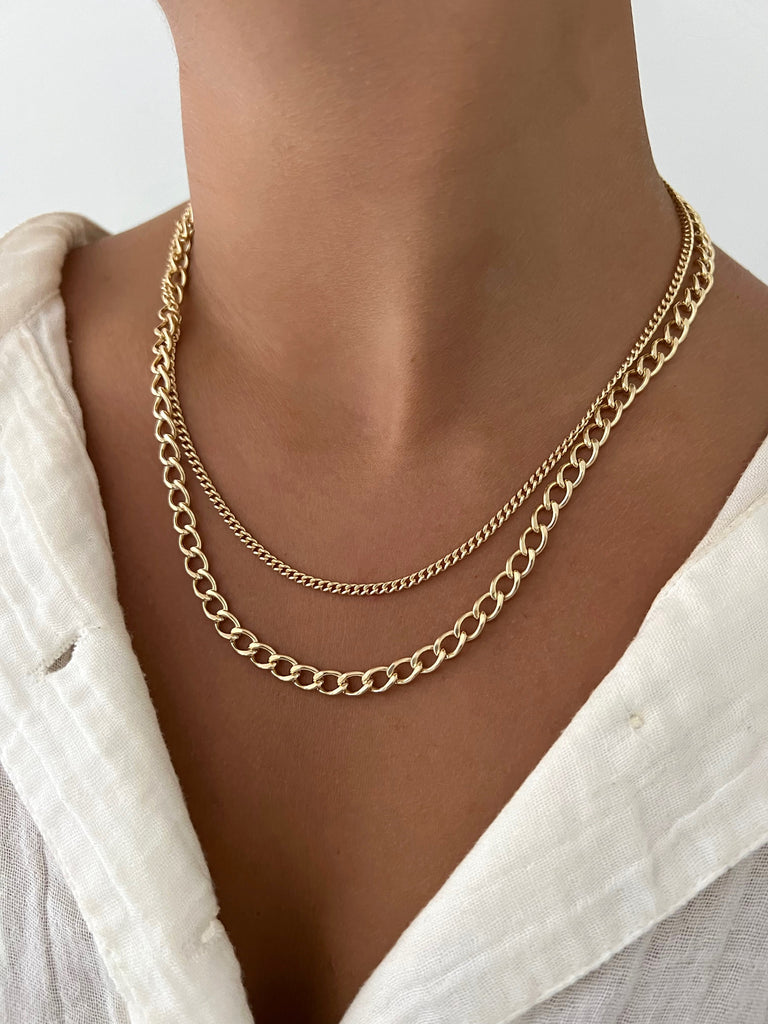ALV jewels necklace gold chain rope trendy jewelry