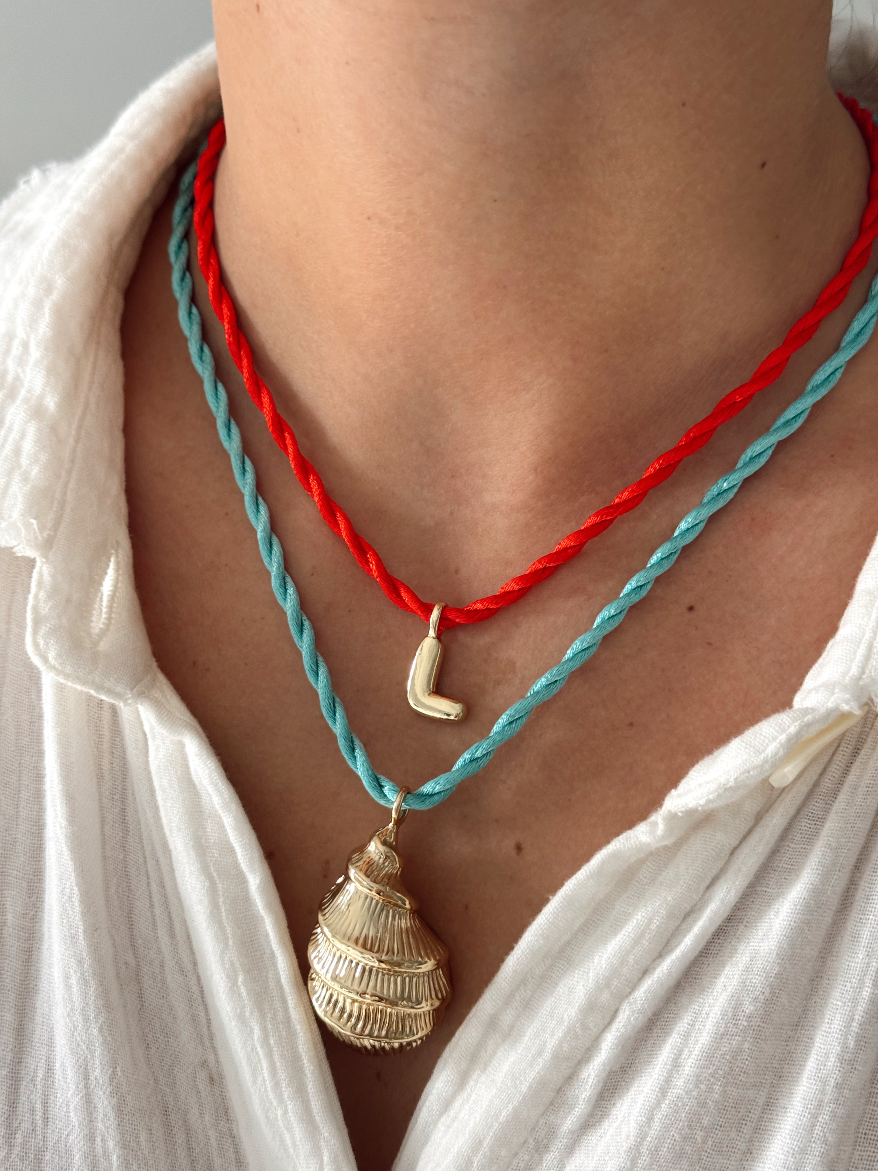 Charm Beaded Cord Necklace CORD CHARM NECKLACE – ALV Jewels