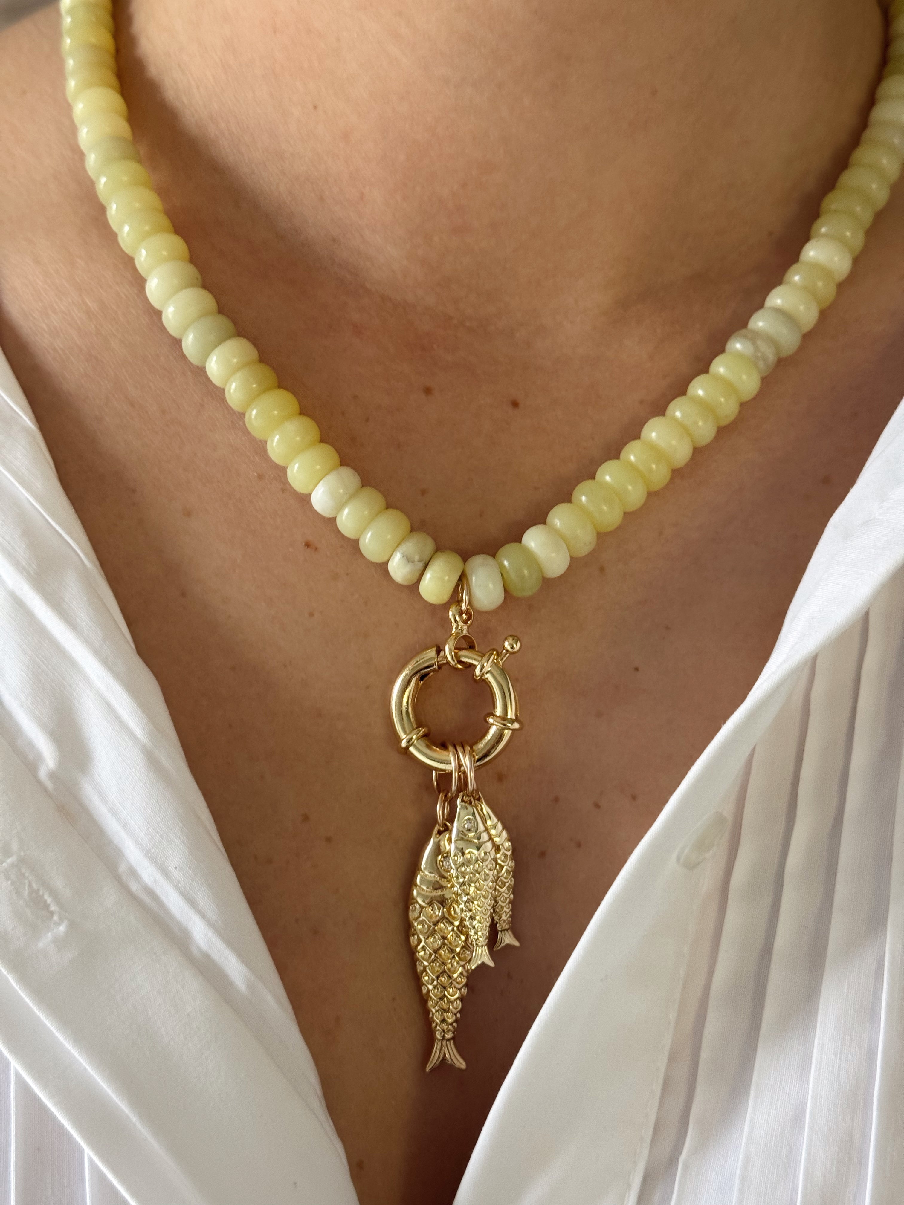 LIME FISH ON NECKLACE – ALV Jewels