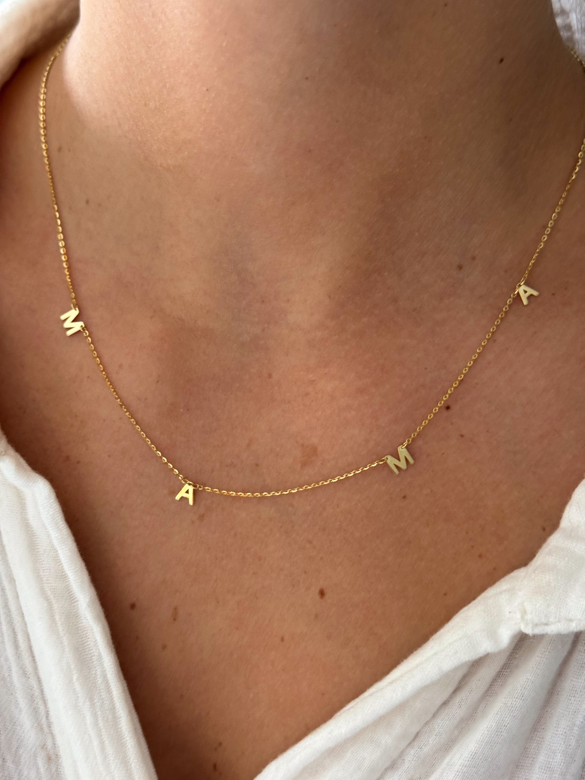 14K GOLD MAMA NECKLACE