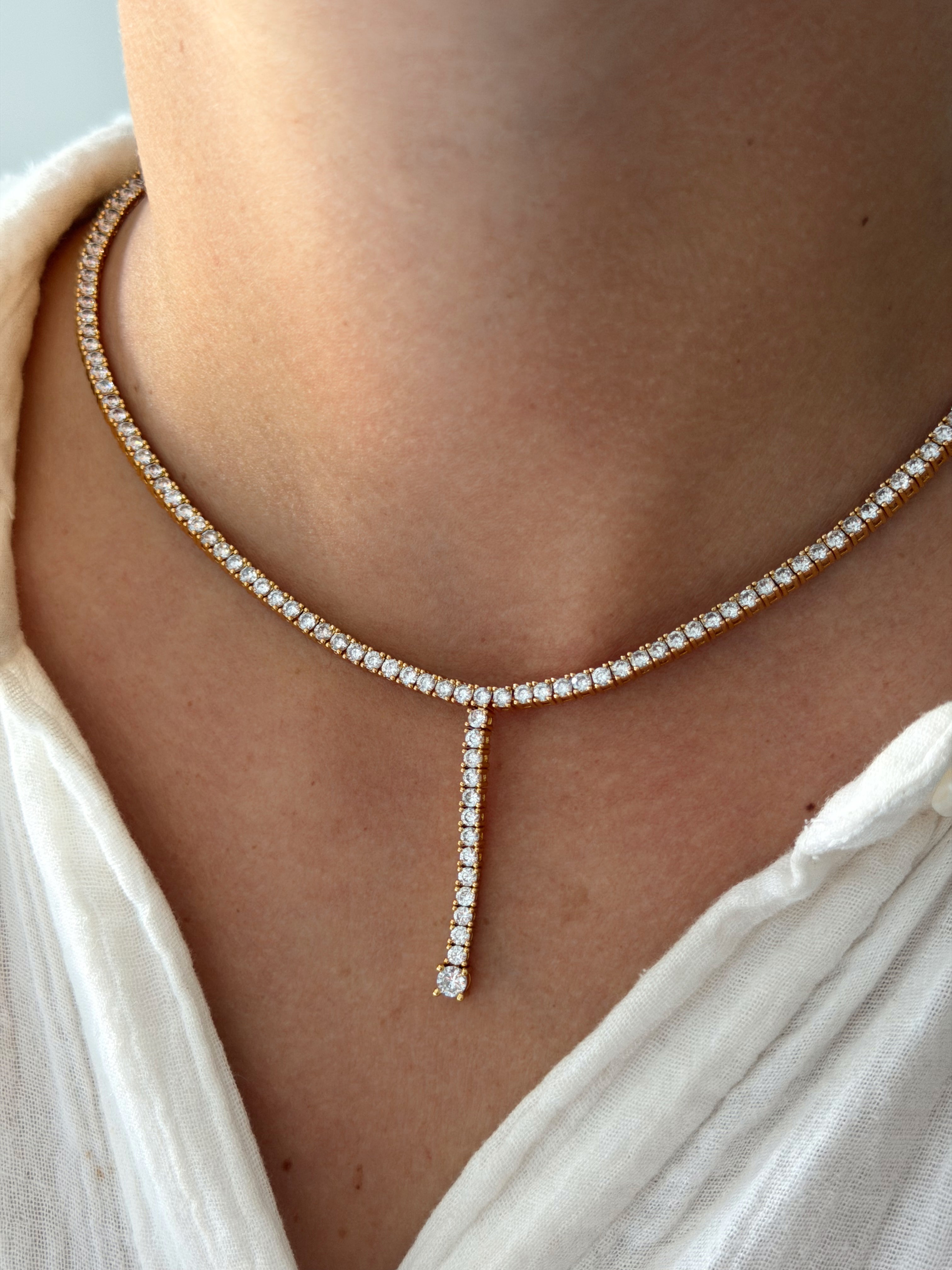 TENNIS LARIAT NECKLACE
